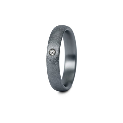 Tantal Trauringe P1 4+5 mm Eismatt