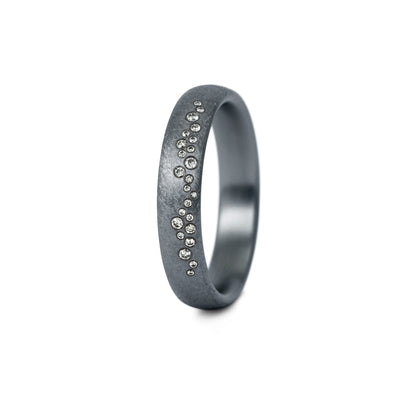 Tantal Trauringe P1 4+5 mm Eismatt