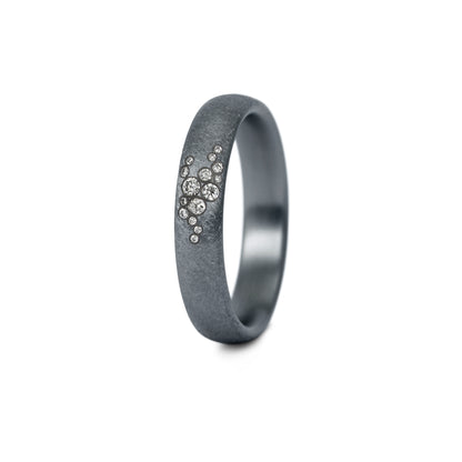 Tantal Trauringe P1 4+5 mm Eismatt