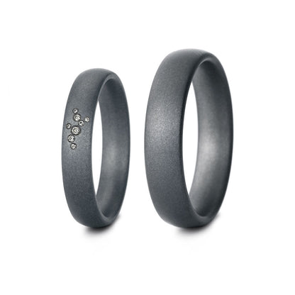 Tantal Eheringe P1 4+5 mm 8 Brill. 0.023ct.