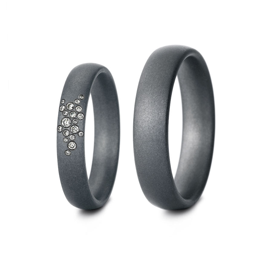 Tantal Eheringe P1 4+5 mm 19 Brill. 0.081ct.