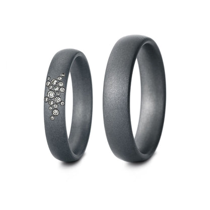 Tantal Eheringe P1 4+5 mm 19 Brill. 0.081ct.