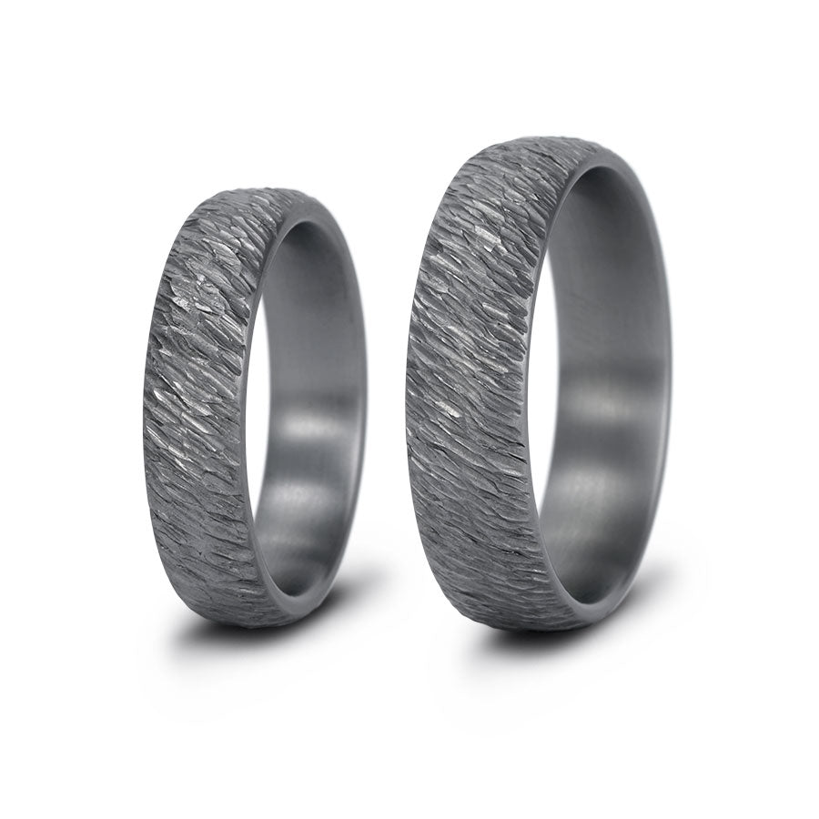 Tantal Trauringe 5+6 mm Finnenschlag