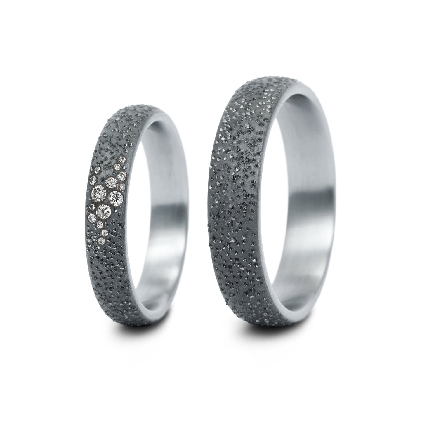 Produktbild: Tantalum Magic Tantal Eheringe Sand P1 15 Brill. 0,076ct.