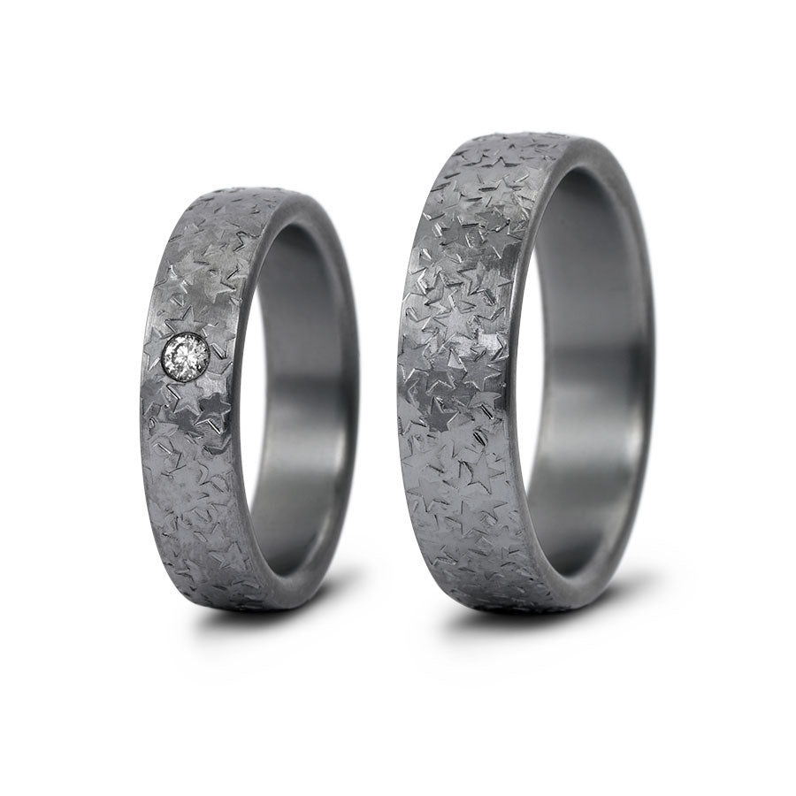 Produktbild: Tantal Eheringe Sternschlag