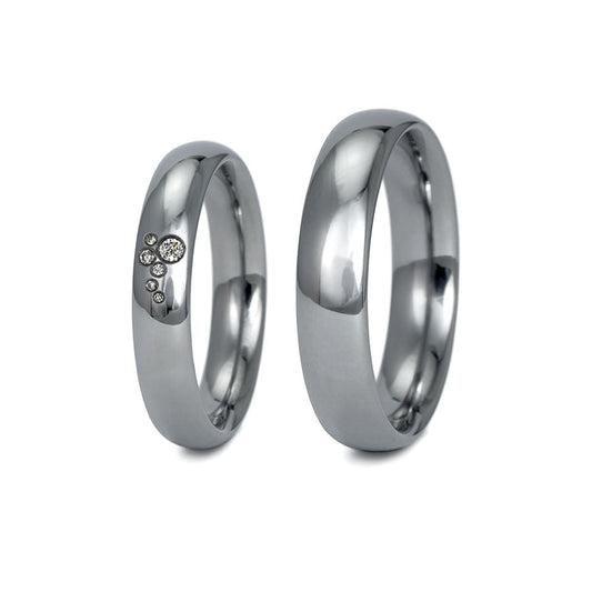 Tantal Eheringe P1 4+5 mm Poliert 6 Brill. 0.045ct.