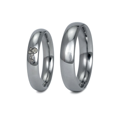 Tantal Eheringe P1 4+5 mm 6 Brill. 0.023ct.