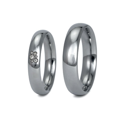 Produktbild: Tantal Eheringe P1 4+5 mm Poliert 6 Brill. 0.029ct.