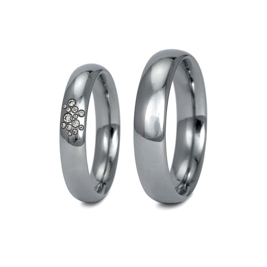 Produktbild: Tantal Eheringe P1 4+5 mm Poliert 19 Brill. 0.072ct.