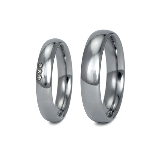 Tantal Eheringe P1 4+5 mm Poliert 3 Brill. 0.014ct.