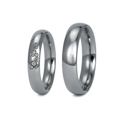 Tantal Eheringe P1 4+5 mm Poliert 12 Brill. 0.043ct.