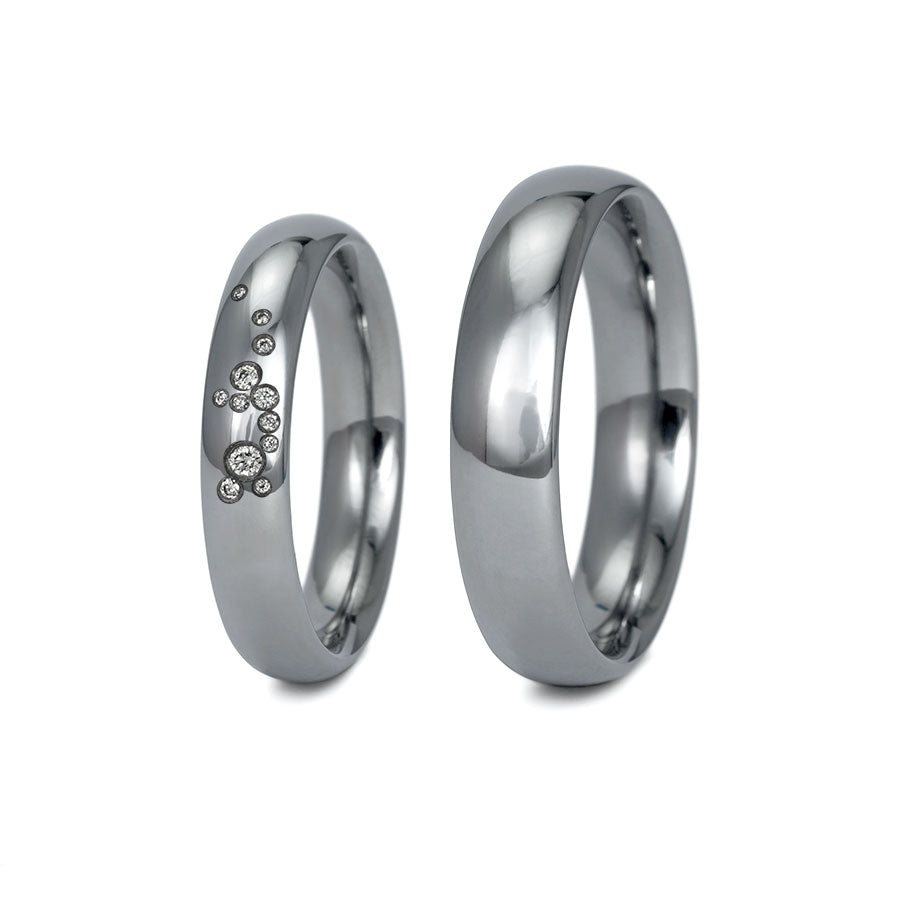 Tantal Eheringe P1 4+5 mm 12 Brill. 0.043ct.