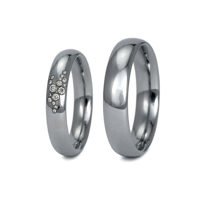 Produktbild: Tantal Eheringe P1 4+5 mm Poliert 15 Brill. 0.076ct.