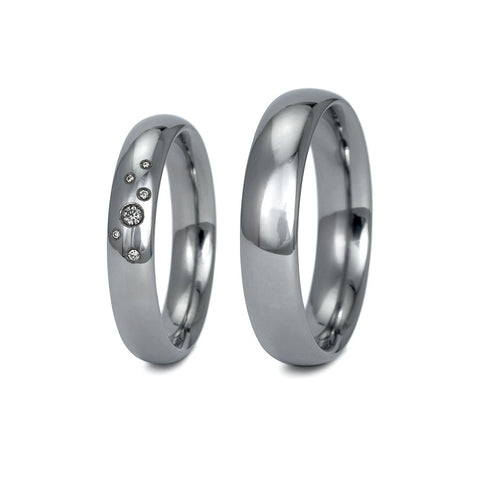 Tantal Eheringe P1 4+5 mm 6 Brill. 0.043ct.