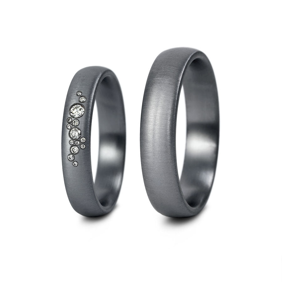 Tantal Eheringe P1 4+5 mm 14 Brill. 0.081ct.