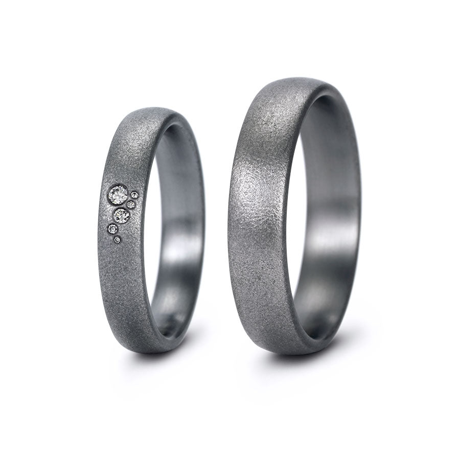 Tantal Eheringe P1 4+5 mm 6 Brill. 0.045ct.