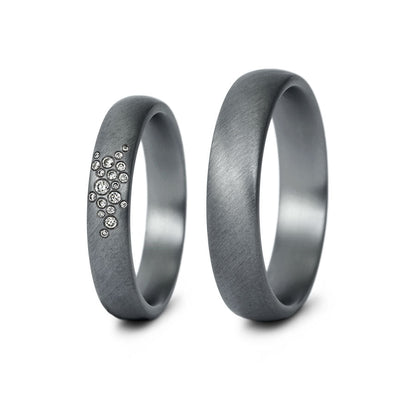 Tantal Eheringe P1 4+5 mm 19 Brill. 0.081ct.