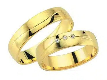 Schwarz Trauringe/Eheringe Crazy Love Gelbgold SW583