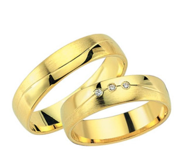 Schwarz Trauringe/Eheringe Crazy Love Gelbgold SW584