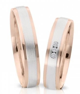 Herzog Trauringe/Eheringe Weißgold Rotgold 4093