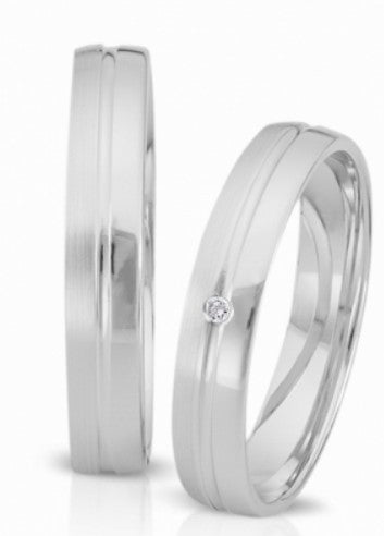 Herzog Trauringe/Eheringe Weißgold 4141