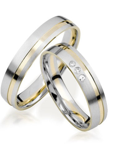 Simon & Söhne Trauringe/Eheringe Slim Bicolor S 154