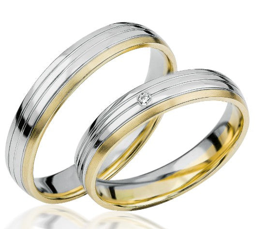 Simon & Söhne Trauringe/Eheringe AU 9 Bicolor S 924