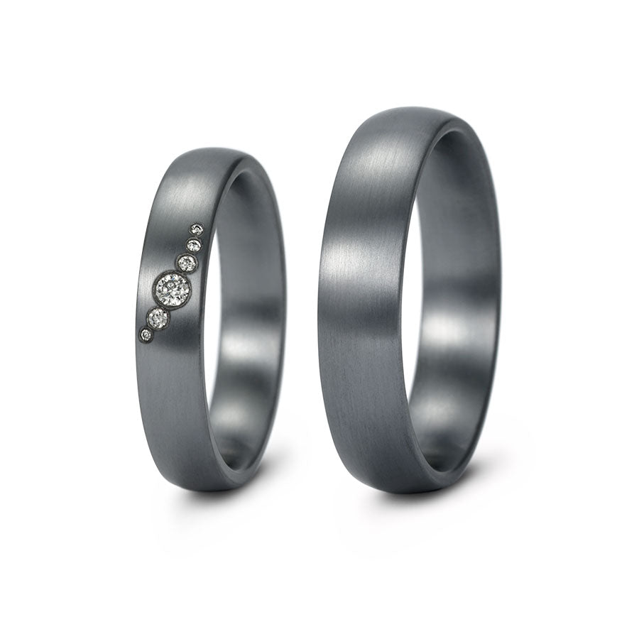 Produktbild: Tantal Eheringe P1 4+5 mm 6 Brill. 0.032ct.