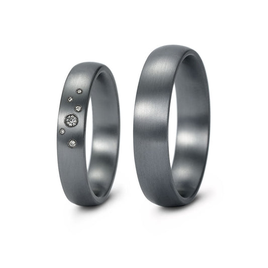 Tantal Eheringe P1 4+5 mm 6 Brill. 0.043ct.