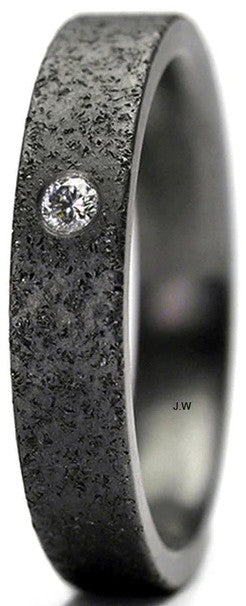 TANTALUM MAGIC Tantal Ring Matt P2 1x0,033ct.