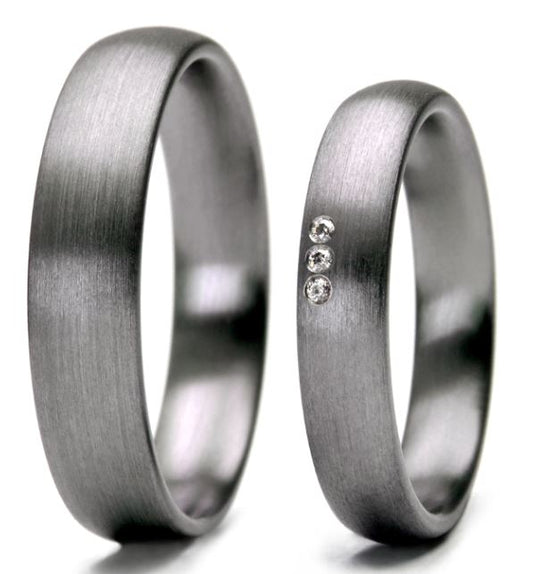 Tantalum Magic Tantal Eheringe P1 Linie 3Brill 0.017 ct.