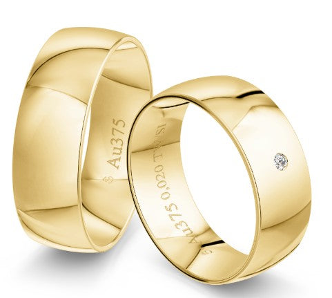 Hochzeitstrauringe Eheringe Klassik 7.0 mm