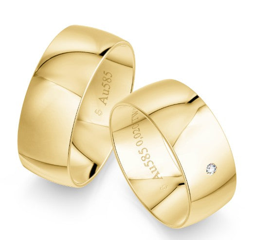 Hochzeitstrauringe Eheringe Klassik 8.0 mm