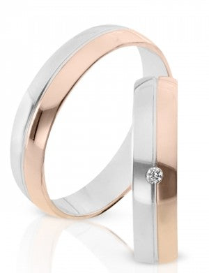 Herzog Eheringe Weißgold Rotgold 3899