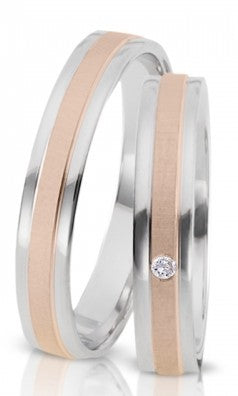 Herzog Trauringe/Eheringe Weißgold Rotgold 3905