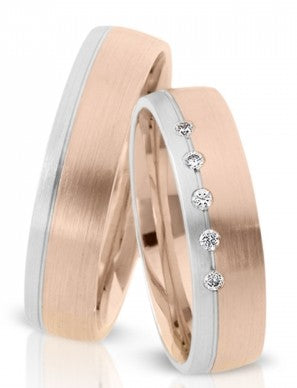 Herzog Trauringe/Eheringe Weißgold Rotgold 3958