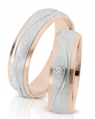 Herzog Trauringe/Eheringe Weißgold Rotgold 4071