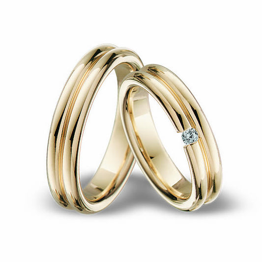 Blumer Gelbgold Trauringe - 00101-00102