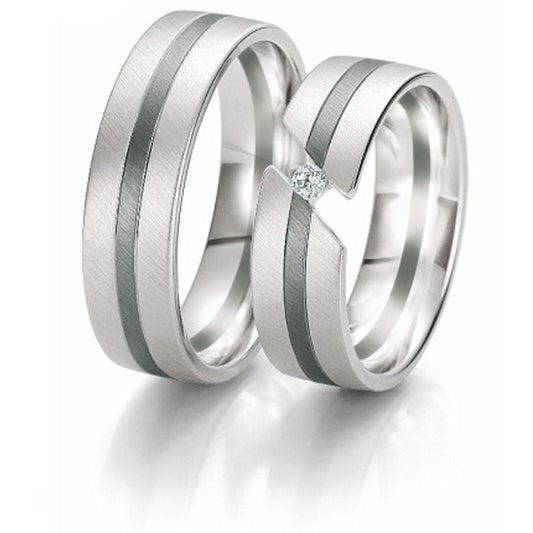 Breuning Trauringe-Eheringe Black and White 48/06135 - 48/06136
