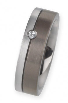 Ernstes Design Eheringe Paar R85-R86 Platin/Titan