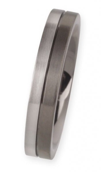 Ernstes Design Trauringe/Eheringe Paar R91-R92 Platin/Titan