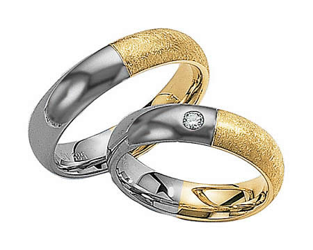 Gerstner Bicolor Trauringe (Weißgold/Gelbgold) - (4)2589/5