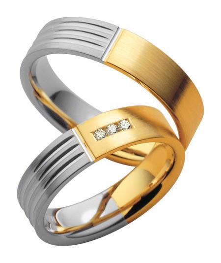 Gerstner Bicolor Trauringe (Weißgold/Gelbgold) - (4)26831/5