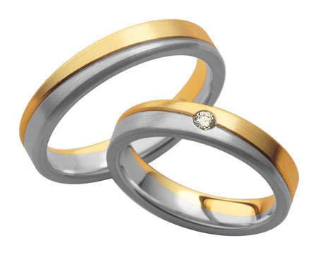 Gerstner Bicolor Trauringe (Weißgold/Gelbgold) - (4)26977/3