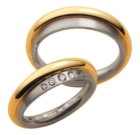 Gerstner Bicolor Trauringe/Eheringe - 4/26978/3