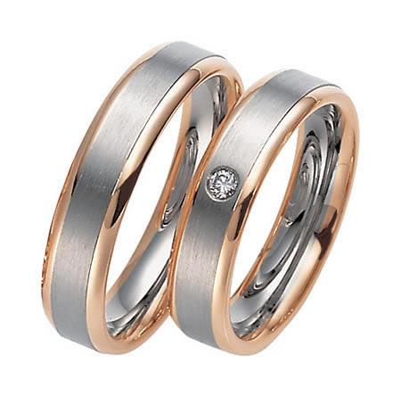 Gerstner Trauringe/Eheringe (Weißgold/Rotgold) - 4/27019/5