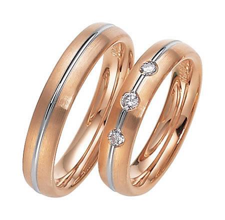 Gerstner Bicolor Trauringe (Weißgold/Rotgold) - 4/27073-4.5