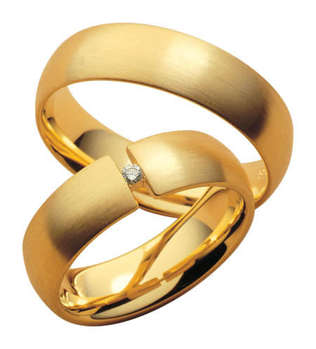 Gerstner Gelbgold Trauringe - 26866/5 / 4/26867/5