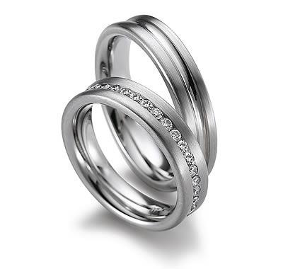 Gerstner Weißgold Trauringe-Eheringe- 4/27185/5