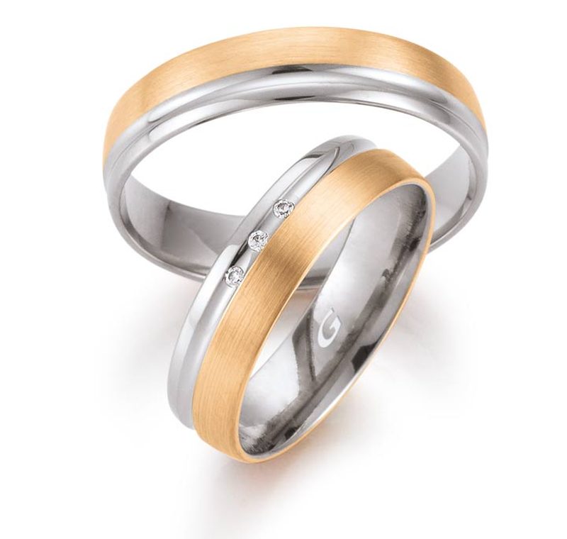 Gettmann Eheringe Happy Love Bicolor 8346/50